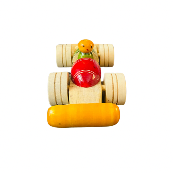 Traditional wooden racing car toy