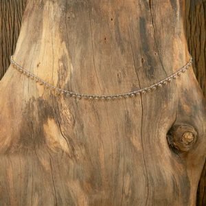 Cubic Zirconia Delicate Belt With 2 Tone Rhodium Plating