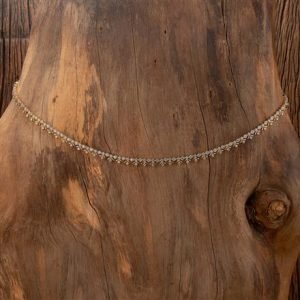 Cubic Zirconia Classic Belt With 2 Tone Rhodium Plating