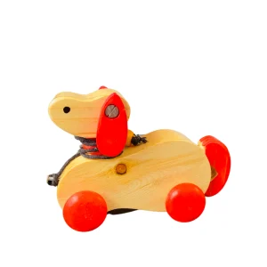 Woody Dog - Toy wooden dog with leash