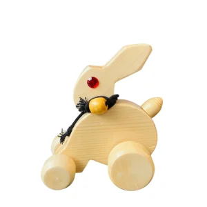Bugs Bunny - Toy wooden Rabbit with leash