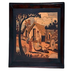Echoes of Indian Village - Pure rose wood inlay Art <span class="btrack-badge btrack-inline-badge" title="Blockchain Tracked">🔗</span>