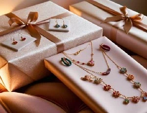 image of gift wrapped handmade jewellery