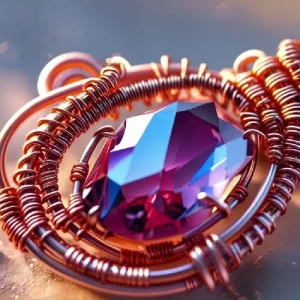 wire wrap slightly uneven, stone off-centre